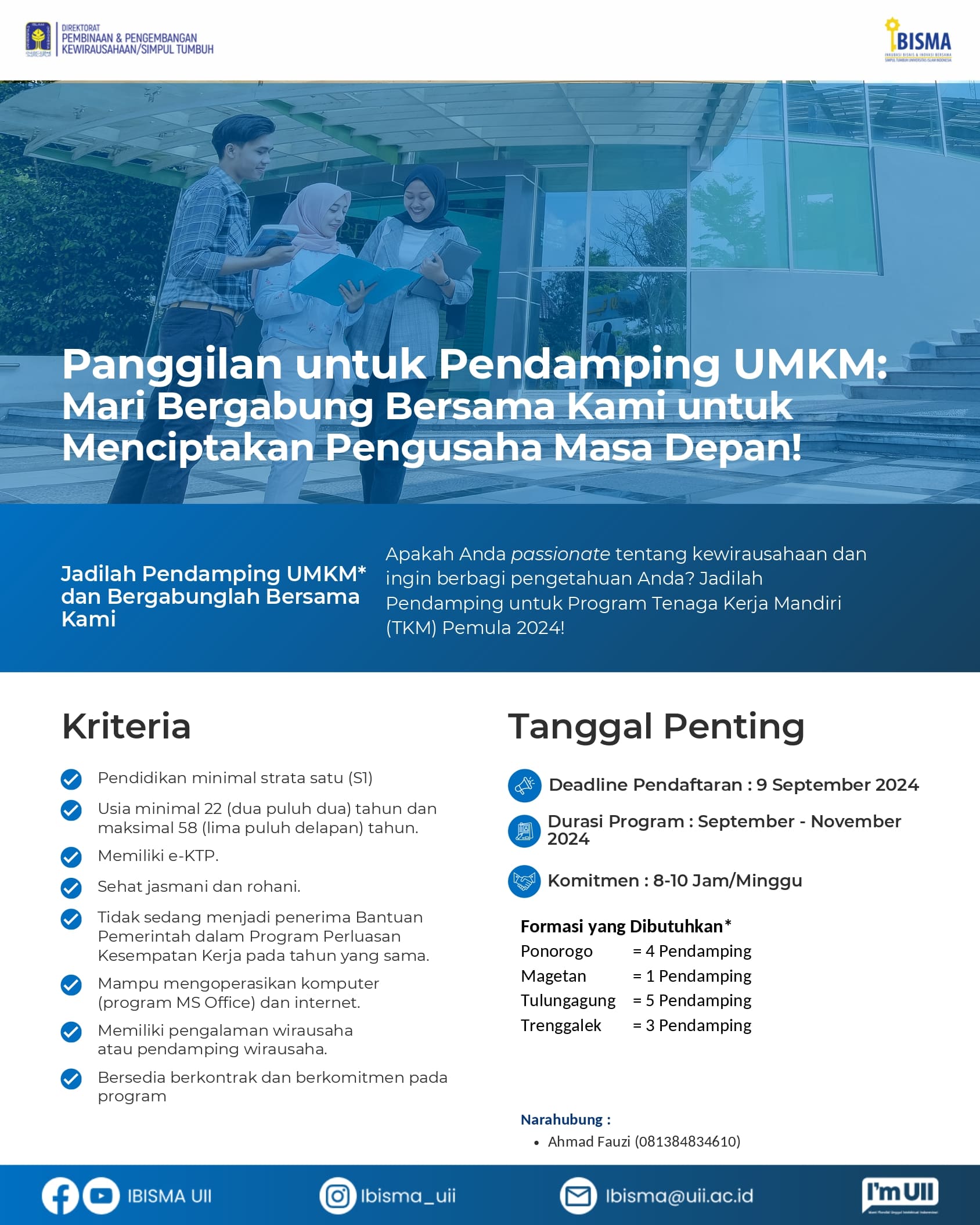 Pembukaan Pendaftaran Program Pendamping Tenaga Kerja Mandiri (TKM) Pemula 2024: Kesempatan Berharga untuk Wirausahawan dan Pendamping Usaha